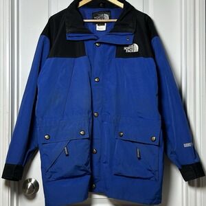The North Face Vintage 90s Blue Black Gore-Tex Mountain Jacket Gorpcore Style